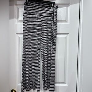 Touch Express Palazzo pants gathered at waist side size L Crimsons Tide Checker